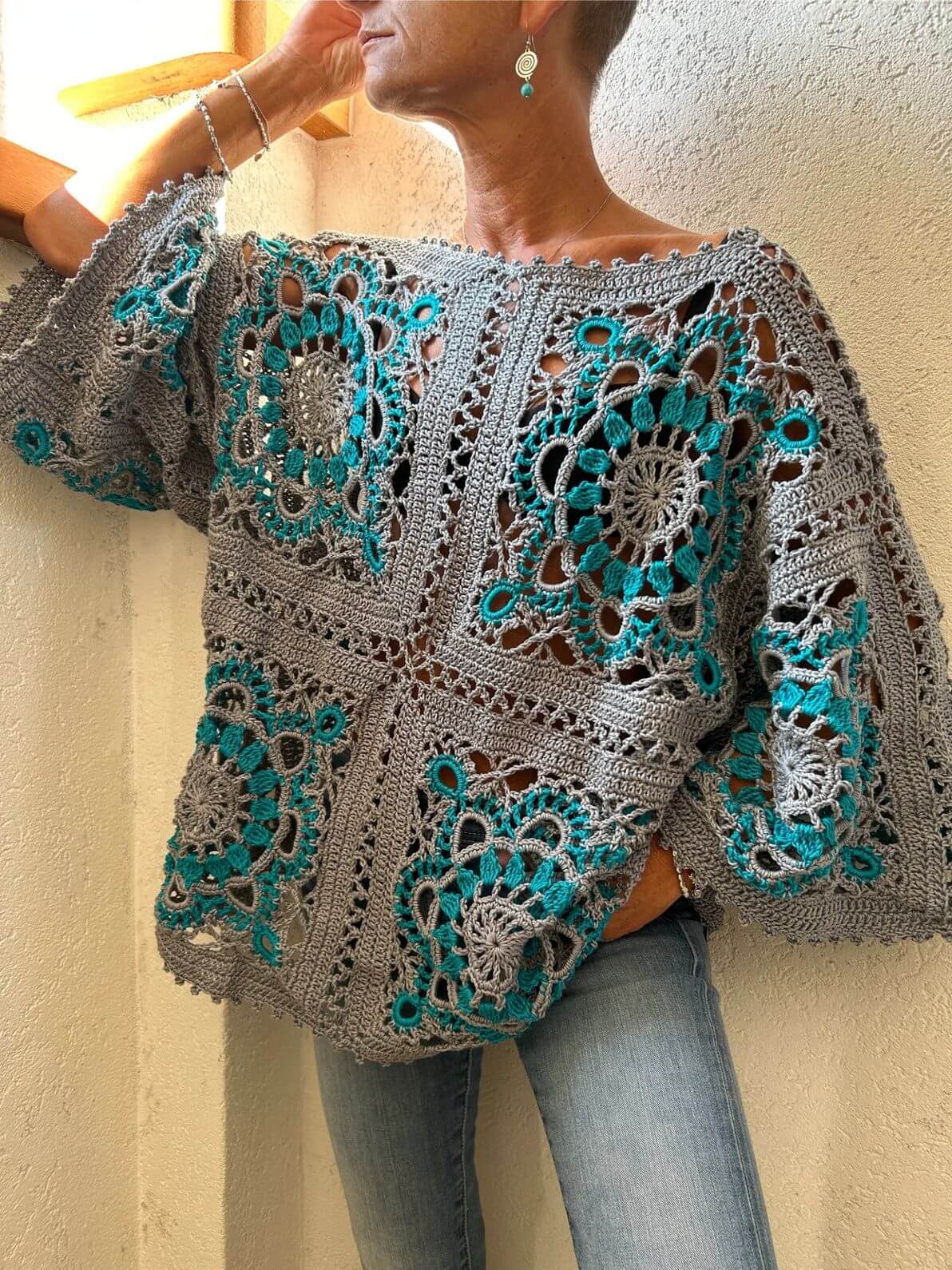 CROCHET GRANNY SQUARE SWEATER | Crochet Pattern