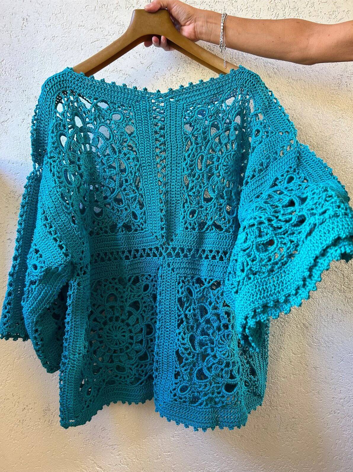 CROCHET GRANNY SQUARE SWEATER | Crochet Pattern